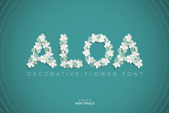 Aloa: A Bitmap Flower Decorative Font for Web Design
