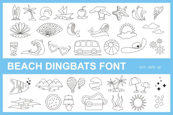 Beach Dingbats: A Font for Vibrant Branding