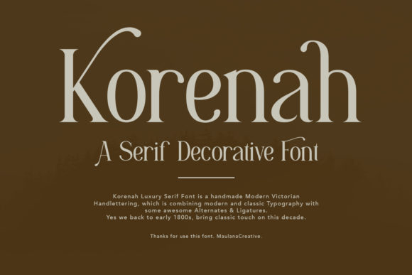 Korenah: The Elegant Serif Font for Business