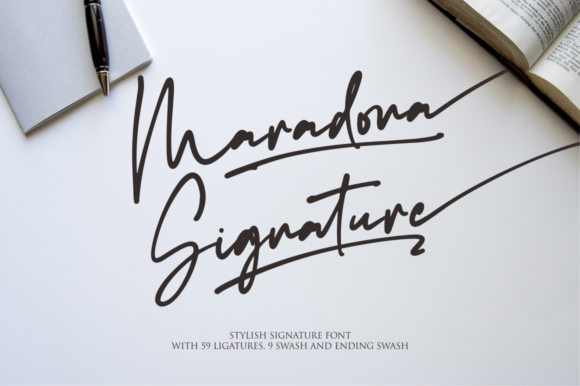 Maradona Signature: A Handwritten Font for Makers
