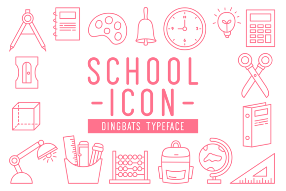 School Icon: A Dingbats Font for Editorial Design