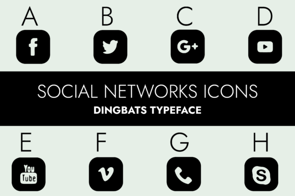 Social Networks Icons: A Dingbats Font for Crafters