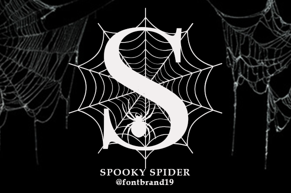Spooky Spider Monogram: A Spooky Decorative Font for Web Design