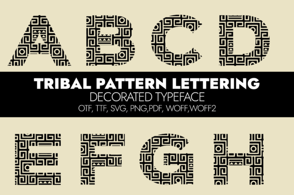Tribal Pattern Lettering: A Bold Decorative Font Review